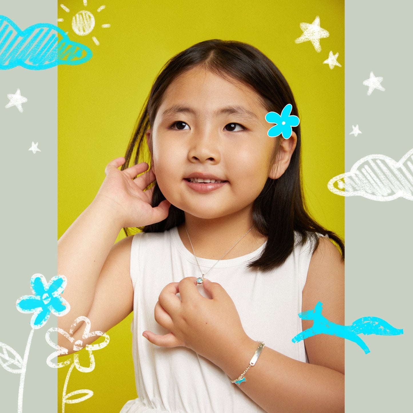 "Fox" kids silver bracelet