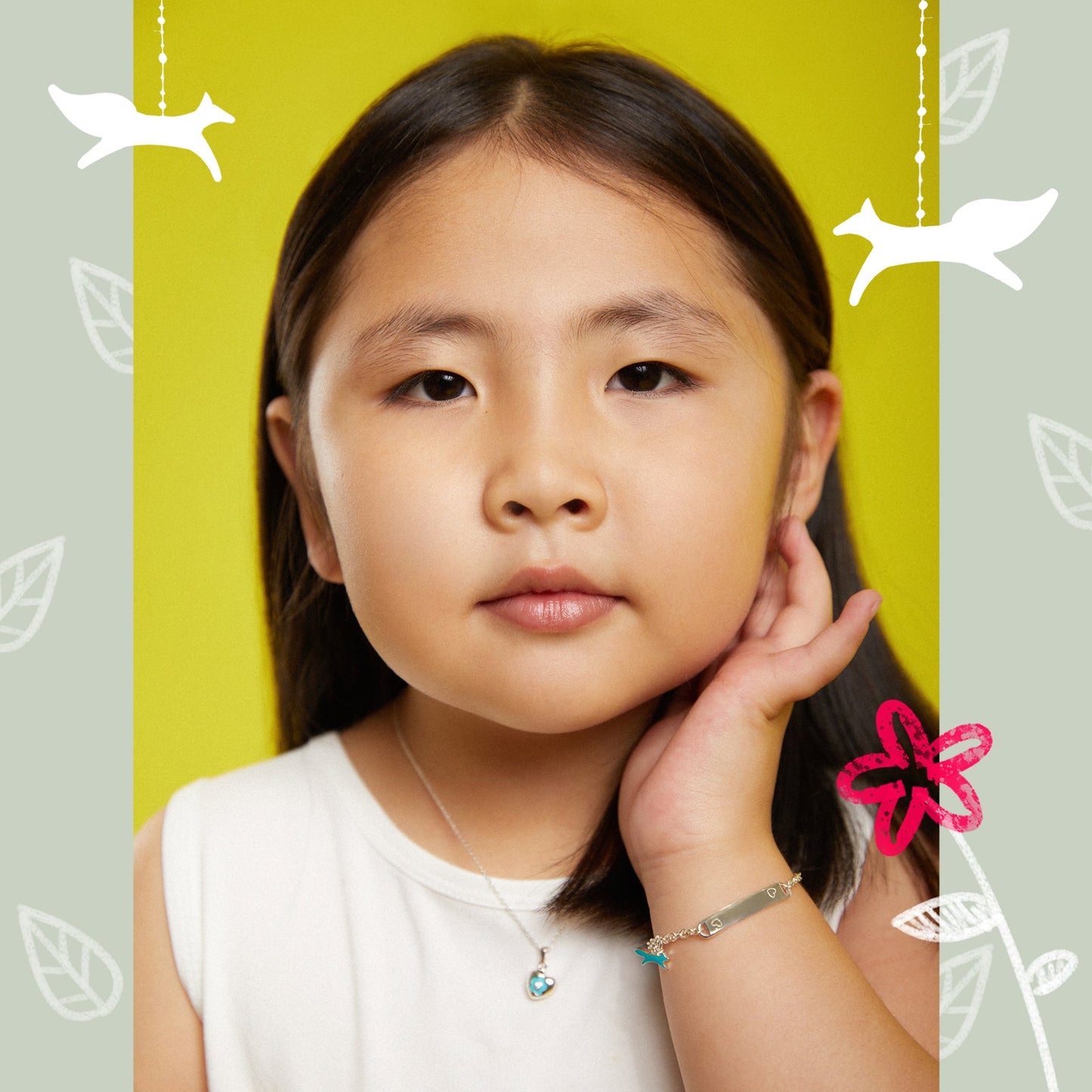 "Fox" kids silver bracelet
