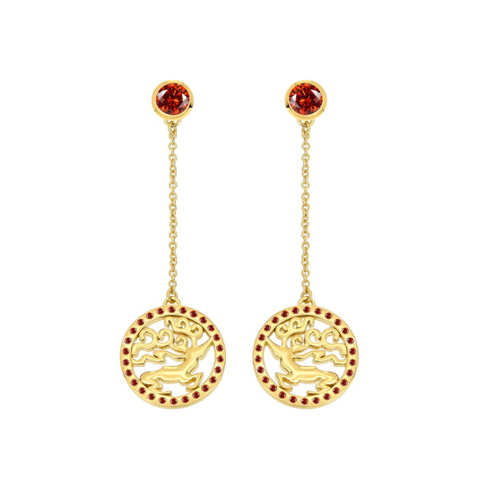 "Goo Maral" long earrings