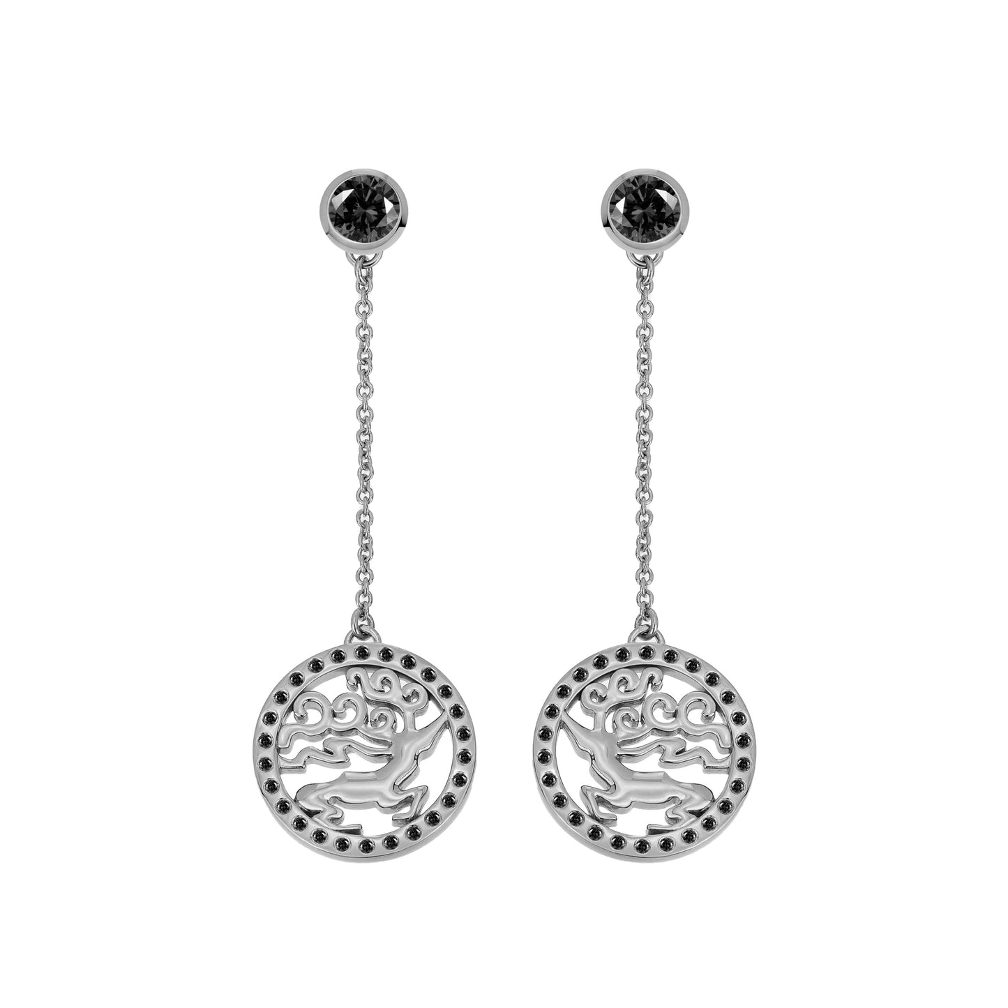 "Goo Maral" long earrings