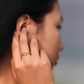 Gold plated Silver ring with Rough Moonstone