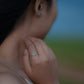 Silver ring with Rough Ethiopian Opal