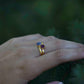 Gold plated Silver ring with Rough Pink Tourmaline