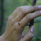 Gold plated Silver ring with Rough Pink Tourmaline