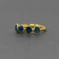 Gold plated Silver ring with Rough Apatite