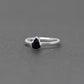 Silver ring with Rough Blue Sapphire
