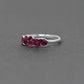 Silver ring with Rough Ruby
